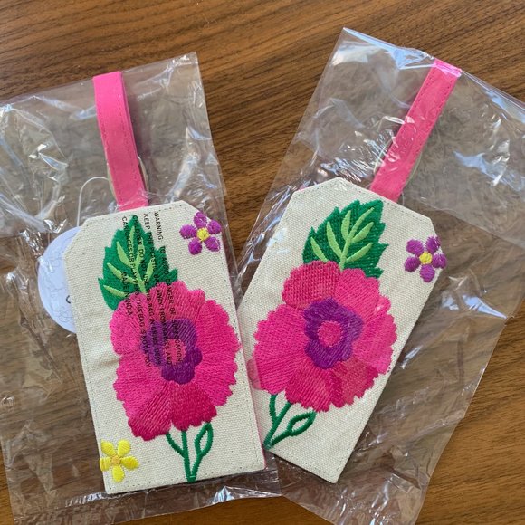 Lot of 3 Tropics Tote Bag pouch and Luggage tag by Izzy and Oliver - Picture 11 of 15